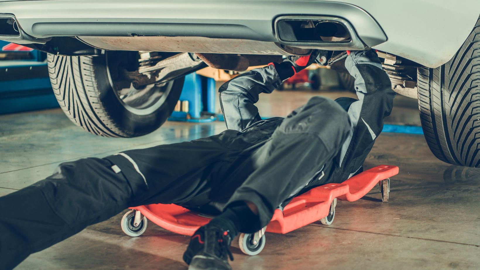 car damaged at repair shop 