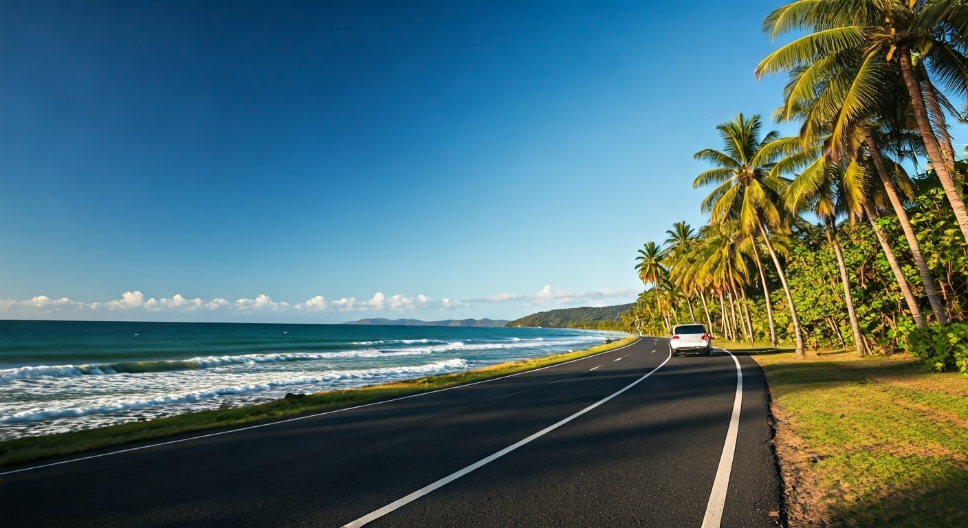 Coastal drive in Cairns